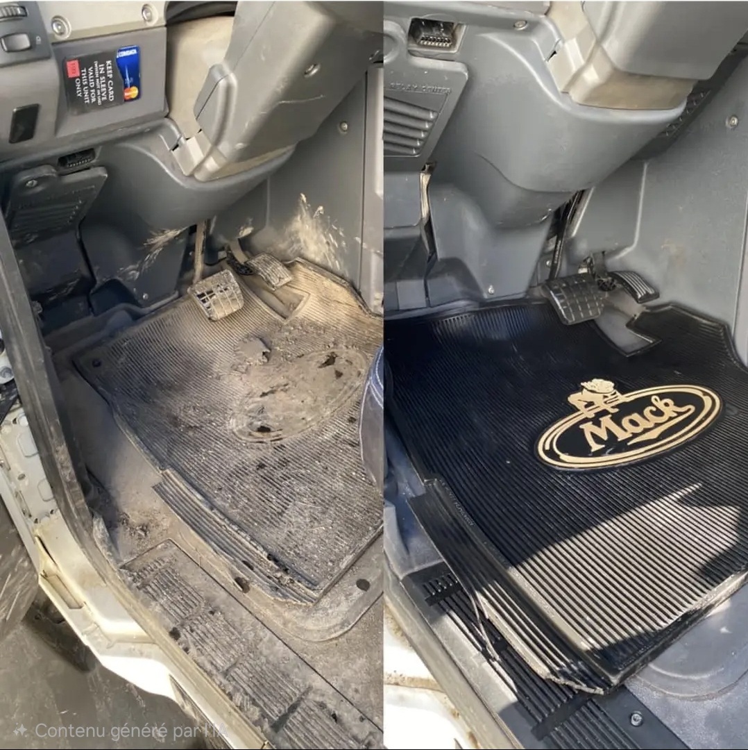 Truck Interior Cleaning Before After